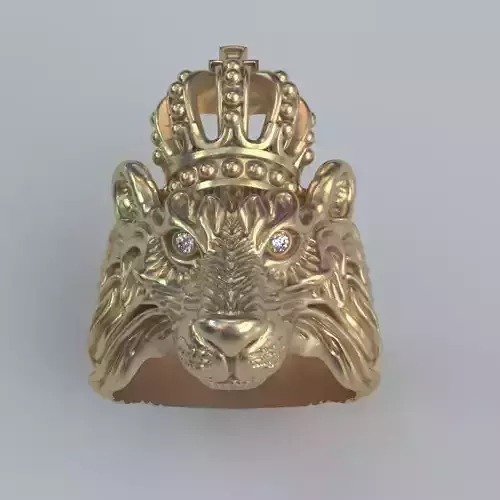 Lion king ring 3D print model
