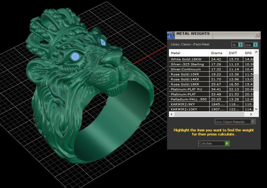 Lion king ring 3D print model_5