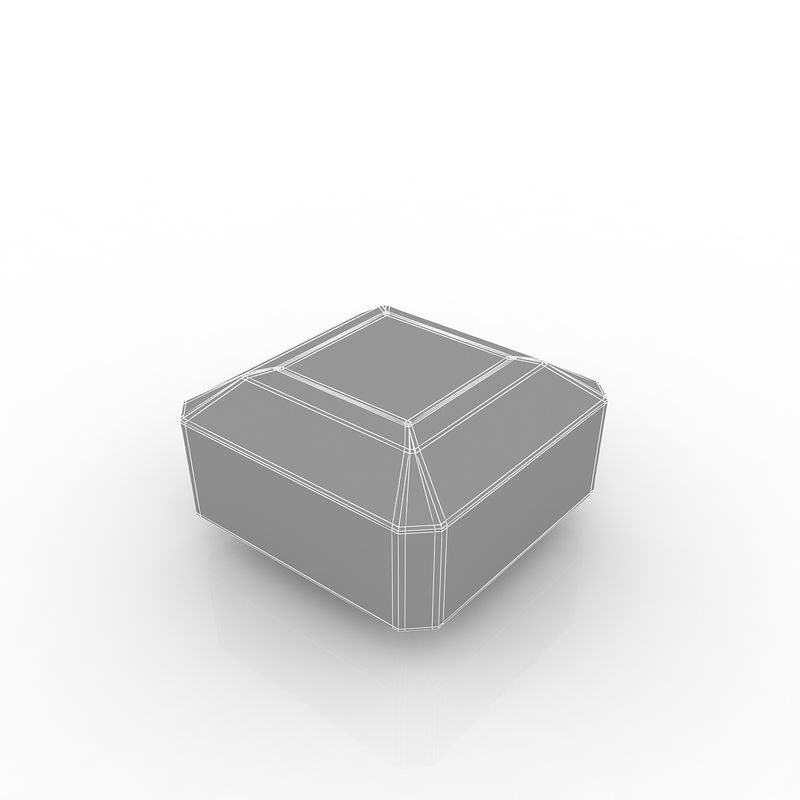 Emerald stone 3D model_4