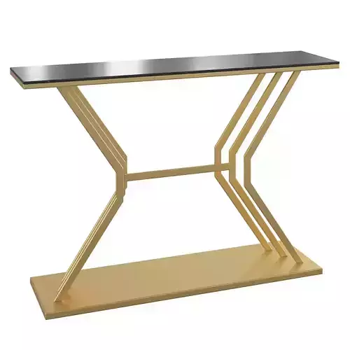 Modern Narrow Console Table with Stone Top