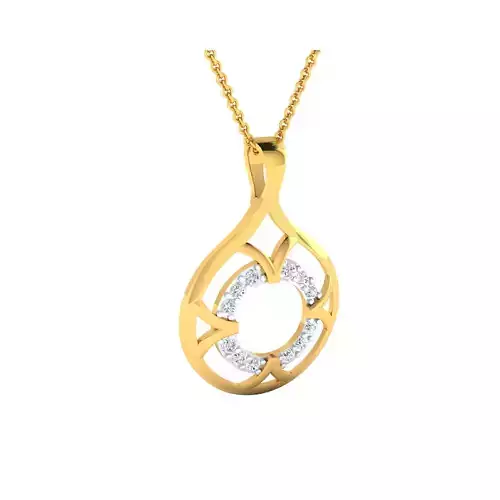 Pendant rose gold diamond
