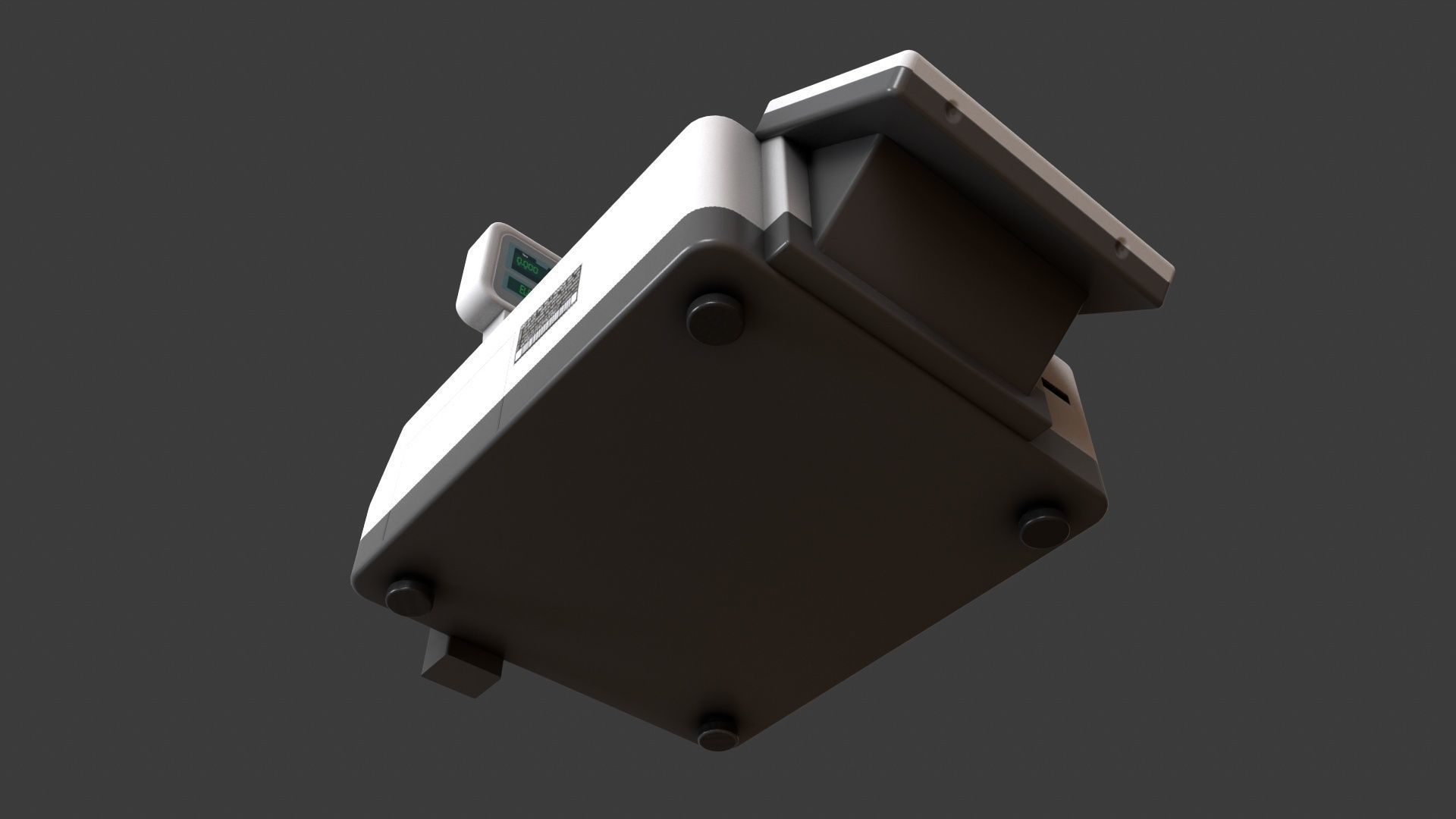 Label Printing Supermarket Weighing Scale Low-poly 3D model_12