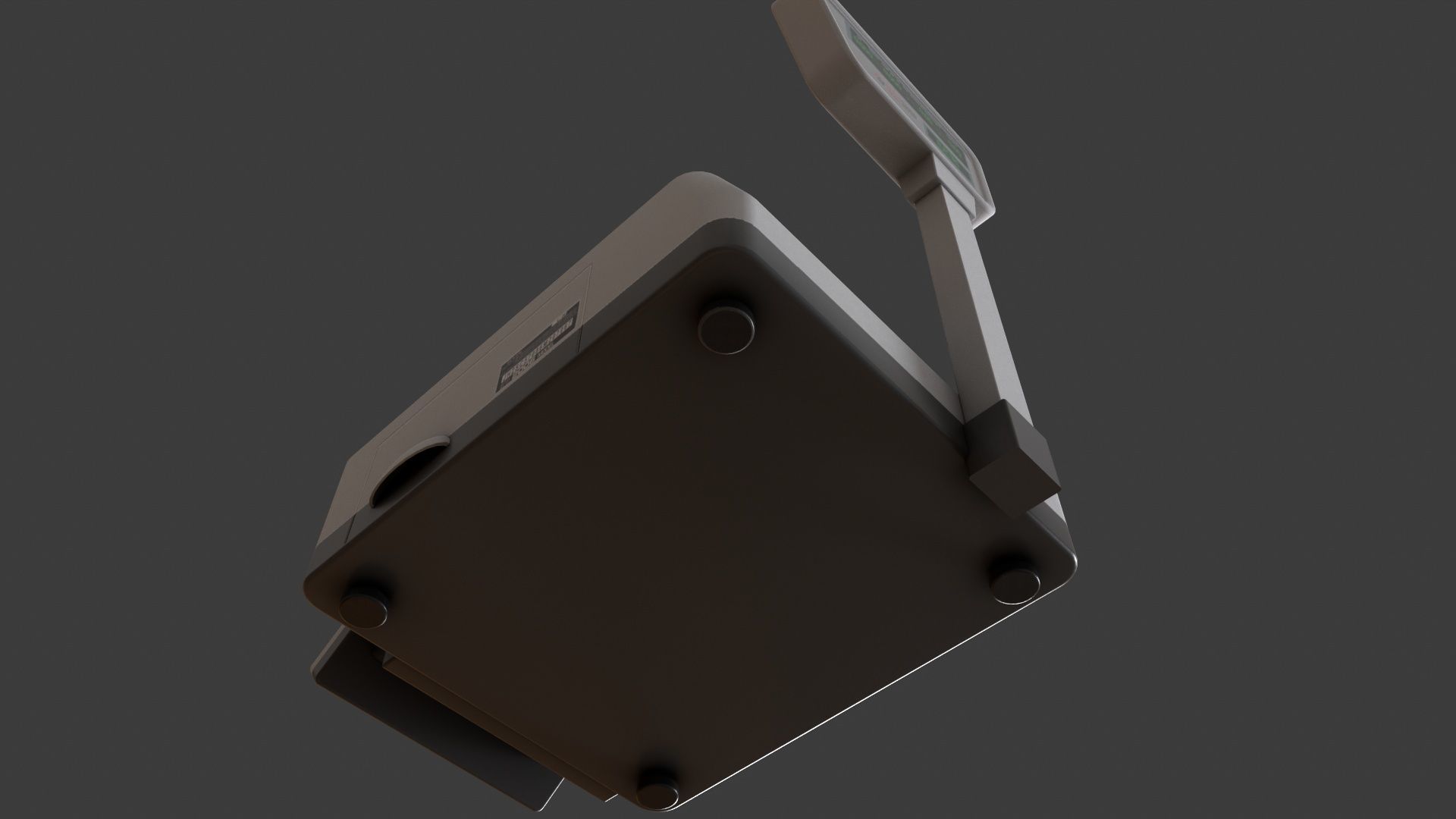Label Printing Supermarket Weighing Scale Low-poly 3D model_15