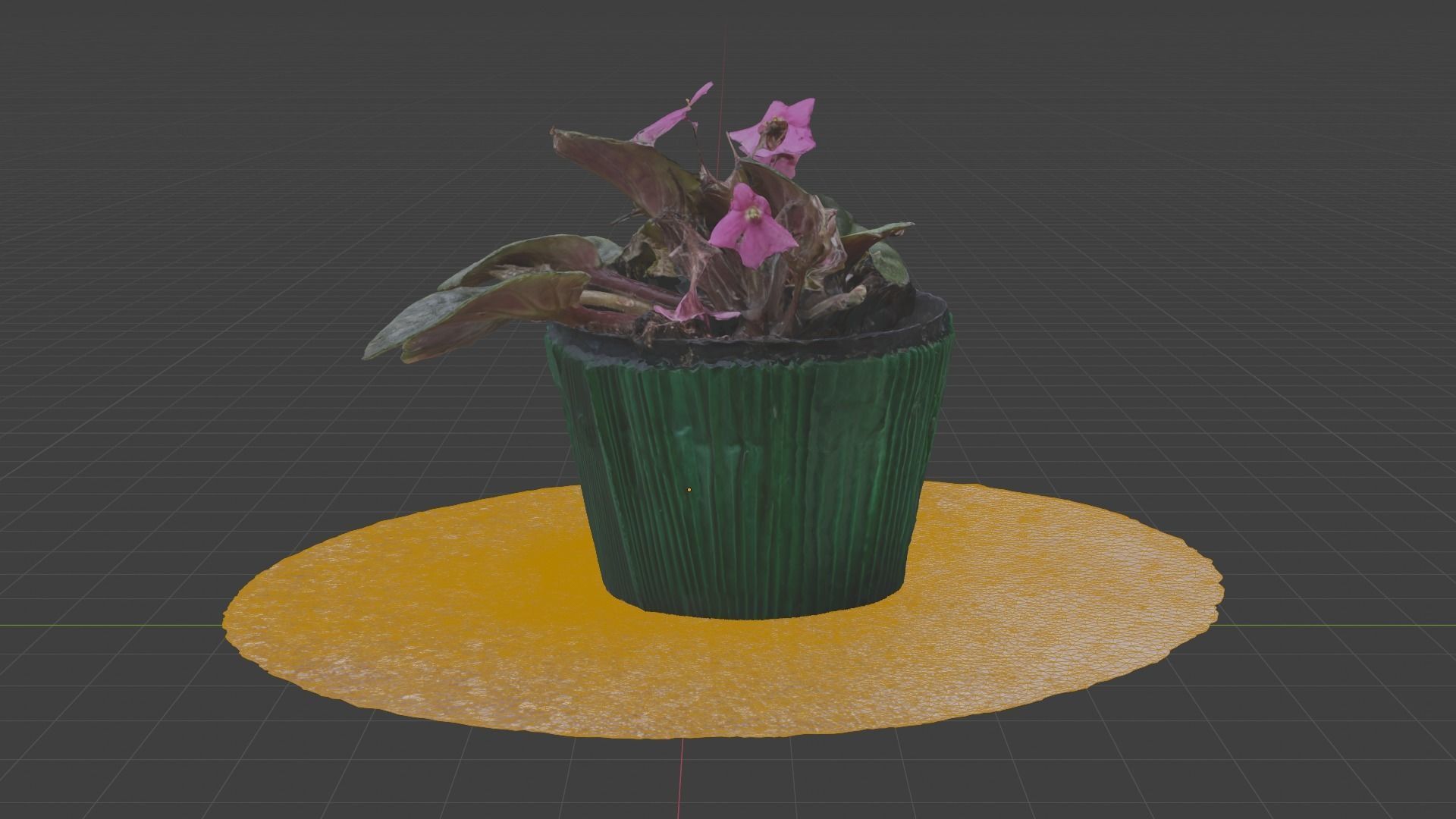 Little Flower Vase SCANNED Low-poly 3D model_4