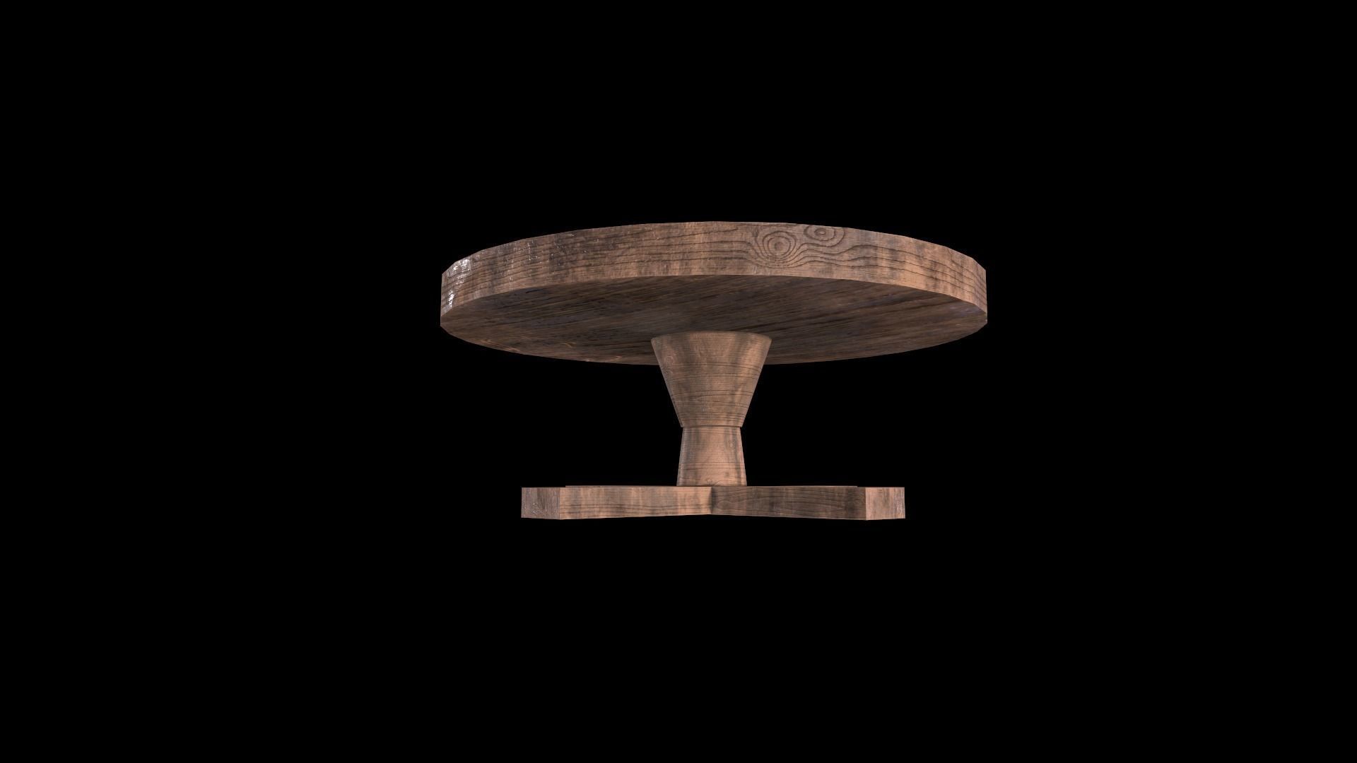 Round Table Low-poly 3D model_7