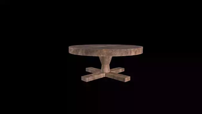 Round Table Low-poly 3D model