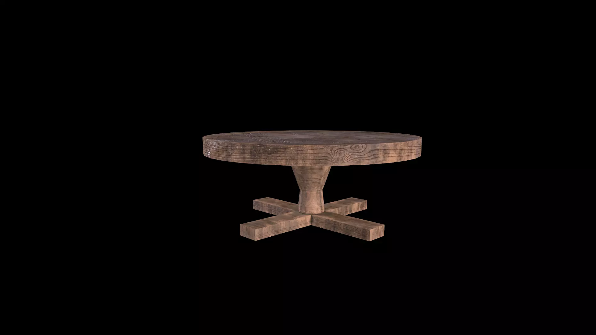 Round Table Low-poly 3D model_0