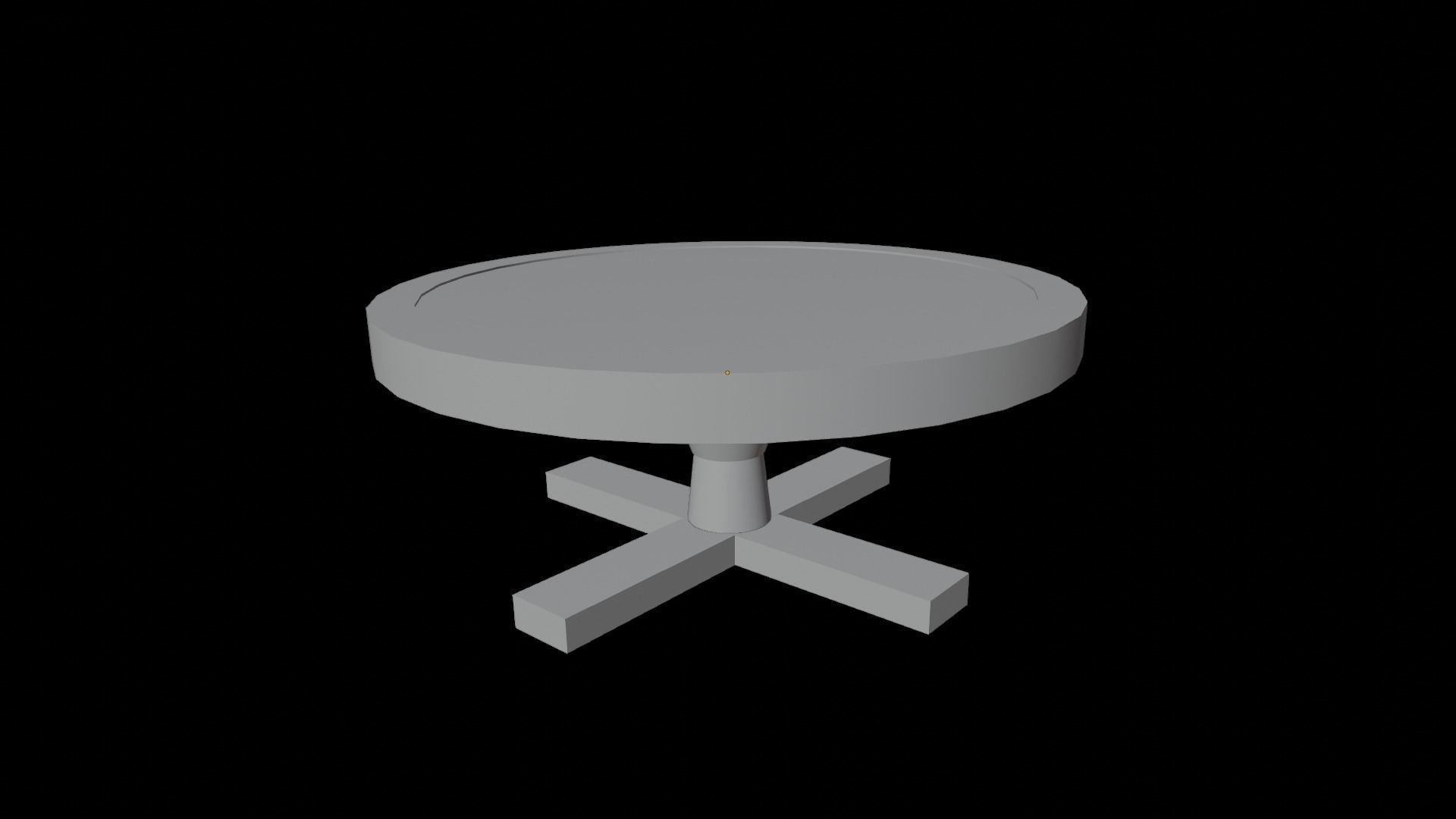 Round Table Low-poly 3D model_10