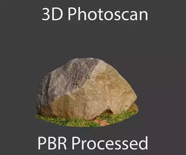 free Rock Set Stone boulder Low-poly 3D model Free low-poly 3D model