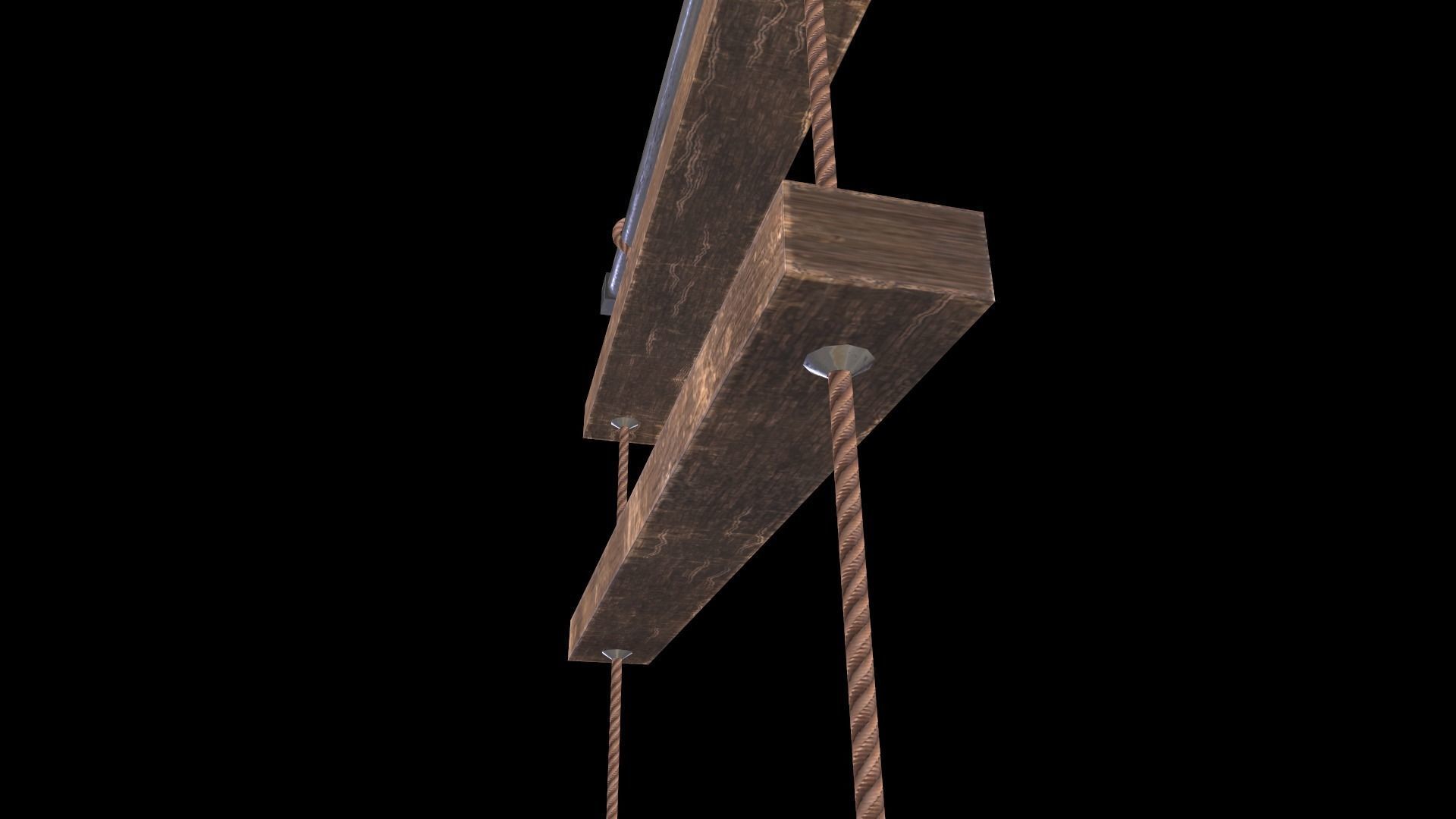 Rustic Shelf Low-poly 3D model_9