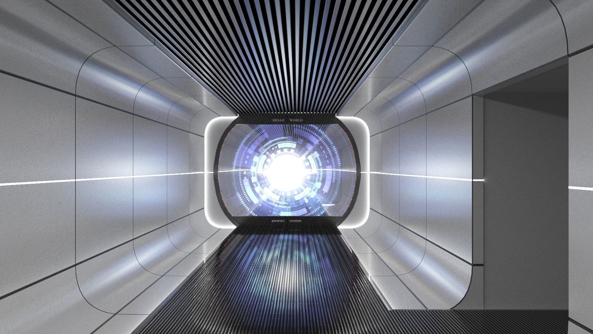 Sci-fi Hallway 3D model_18