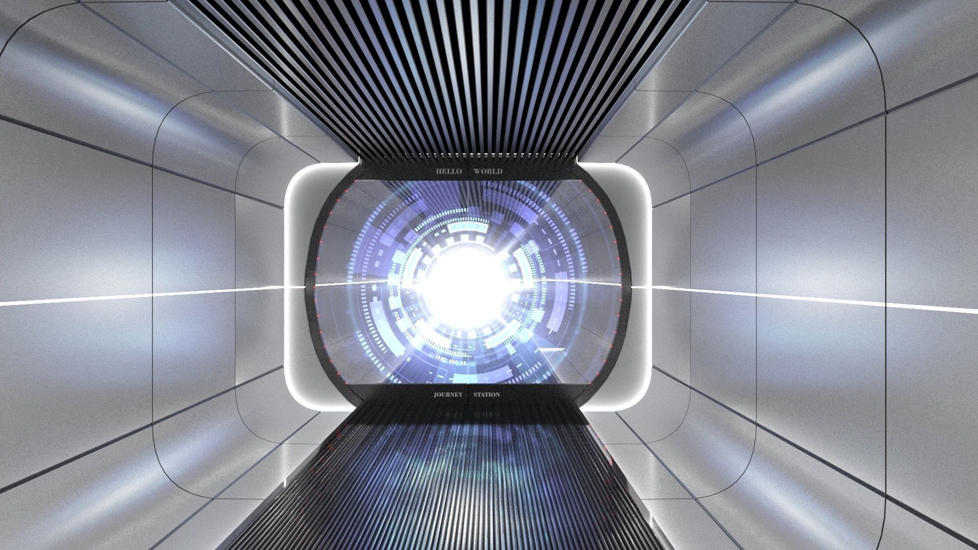 Sci-fi Hallway 3D model_24