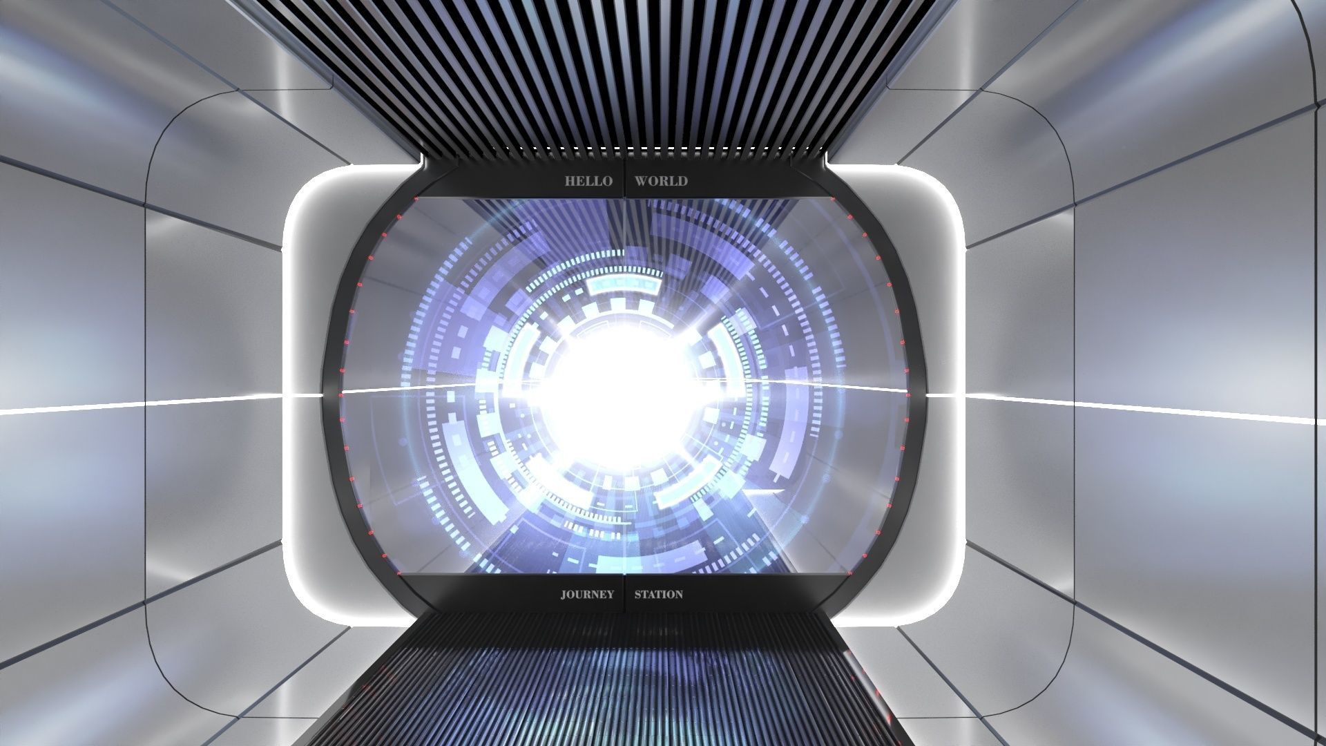 Sci-fi Hallway 3D model_64