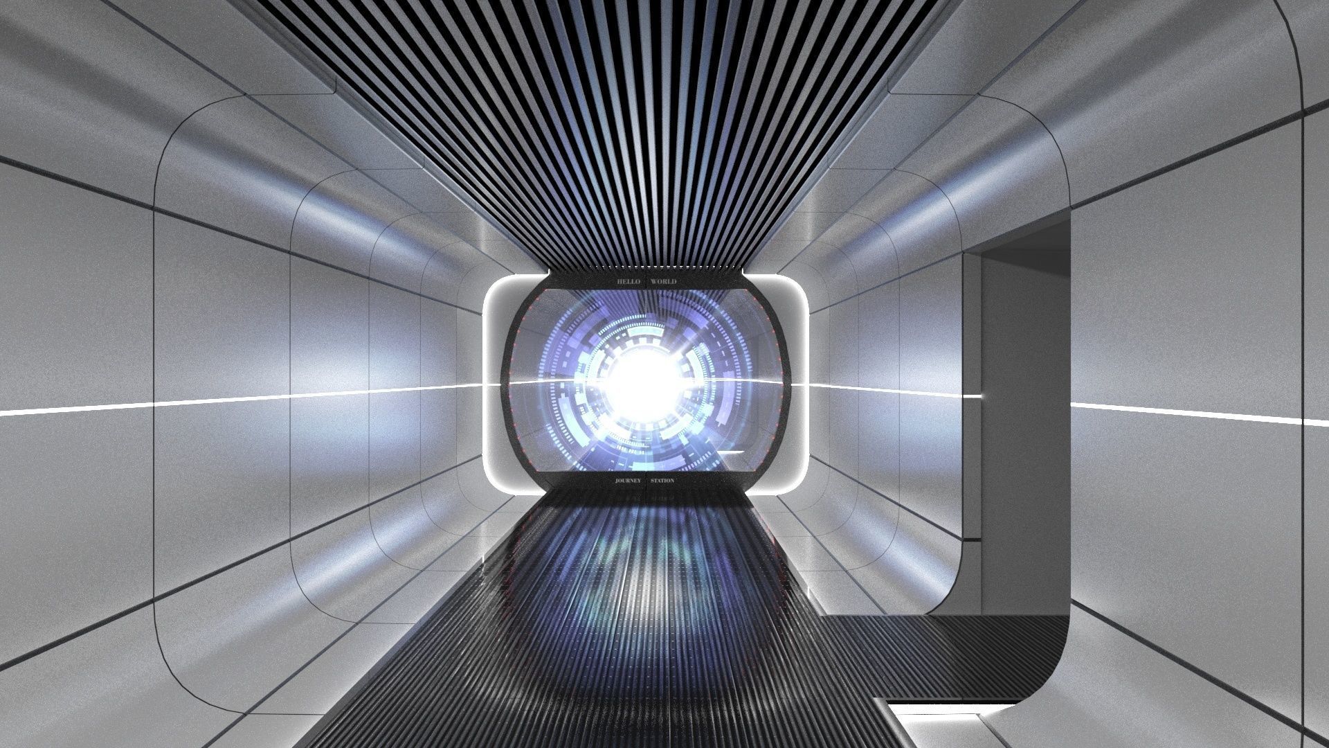 Sci-fi Hallway 3D model_15