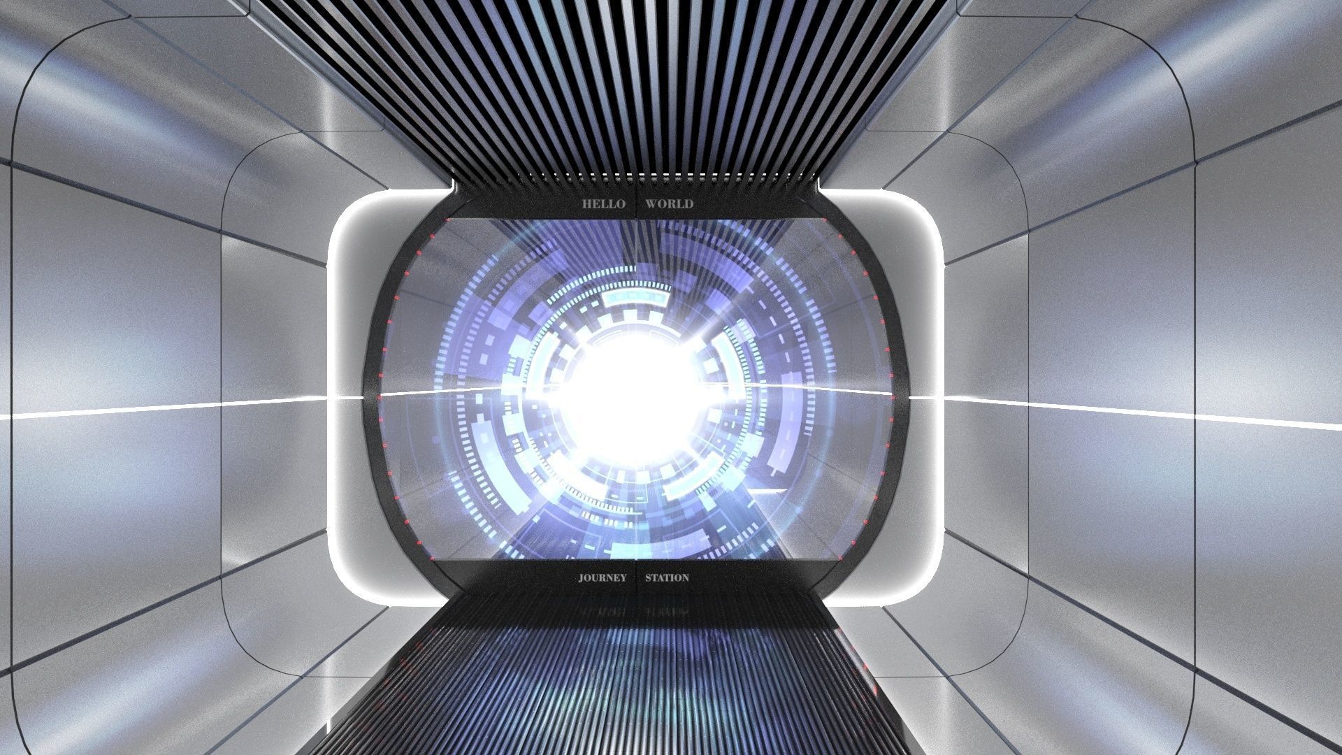 Sci-fi Hallway 3D model_28