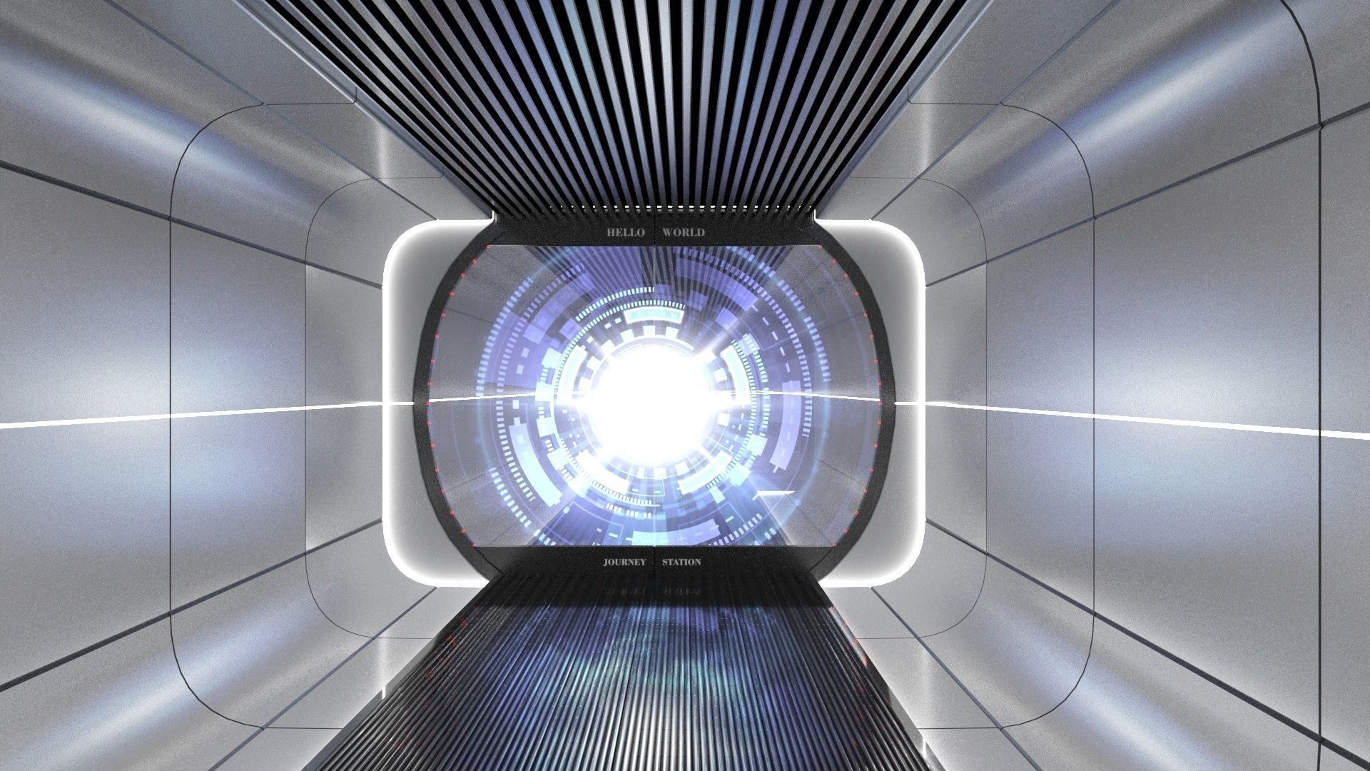 Sci-fi Hallway 3D model_25