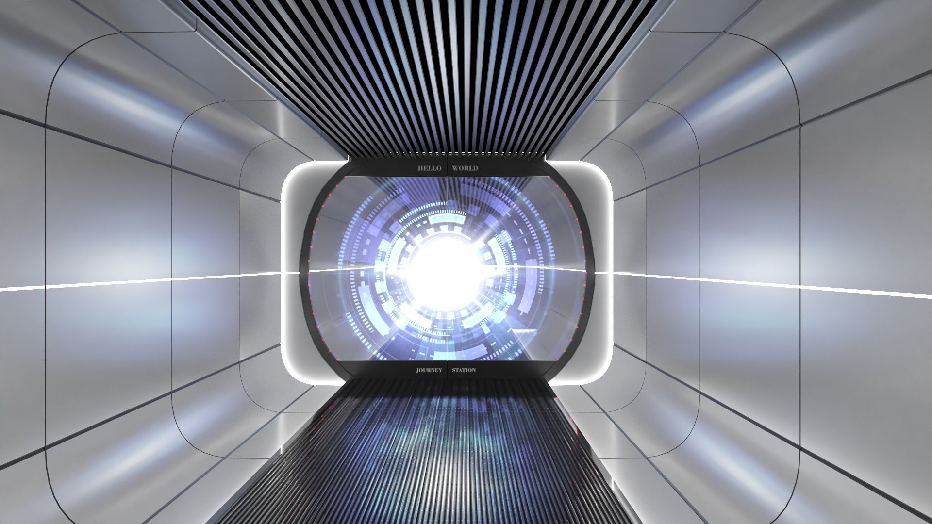 Sci-fi Hallway 3D model_56