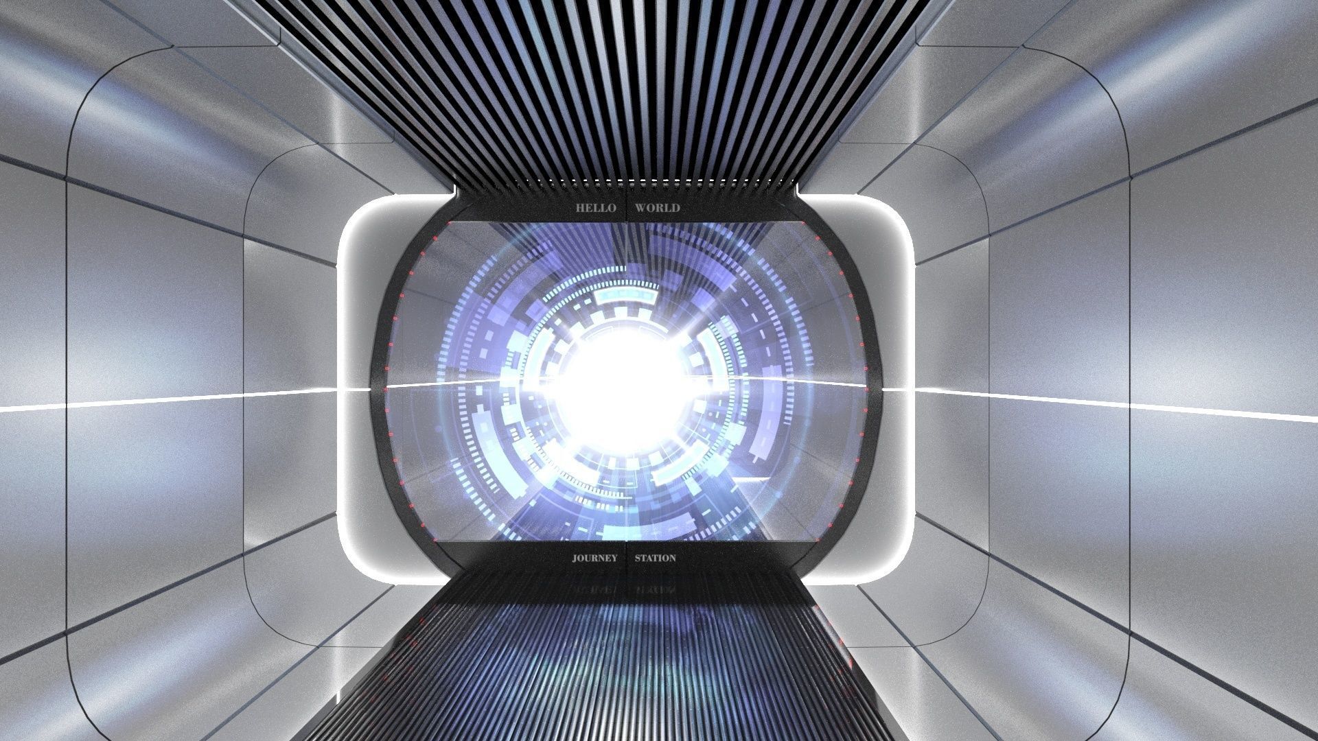 Sci-fi Hallway 3D model_27