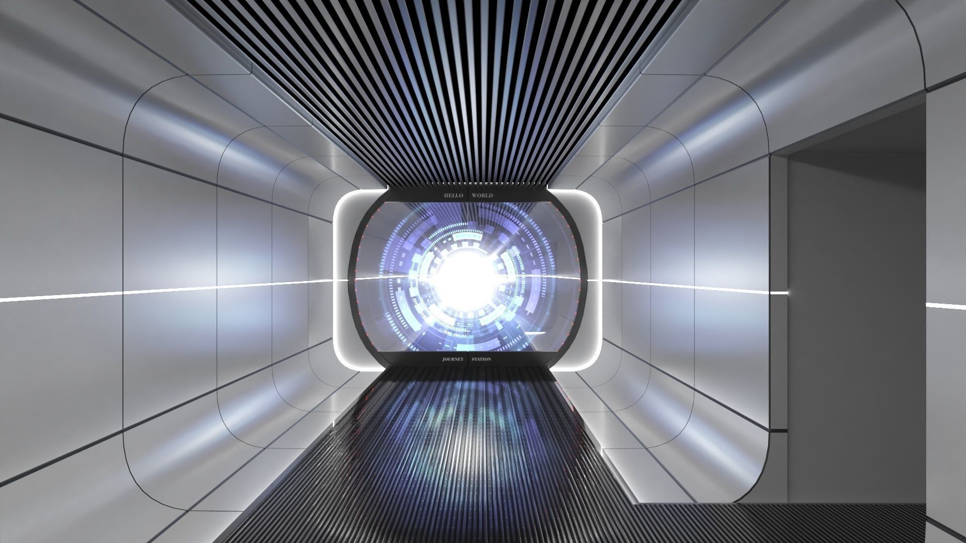 Sci-fi Hallway 3D model_51