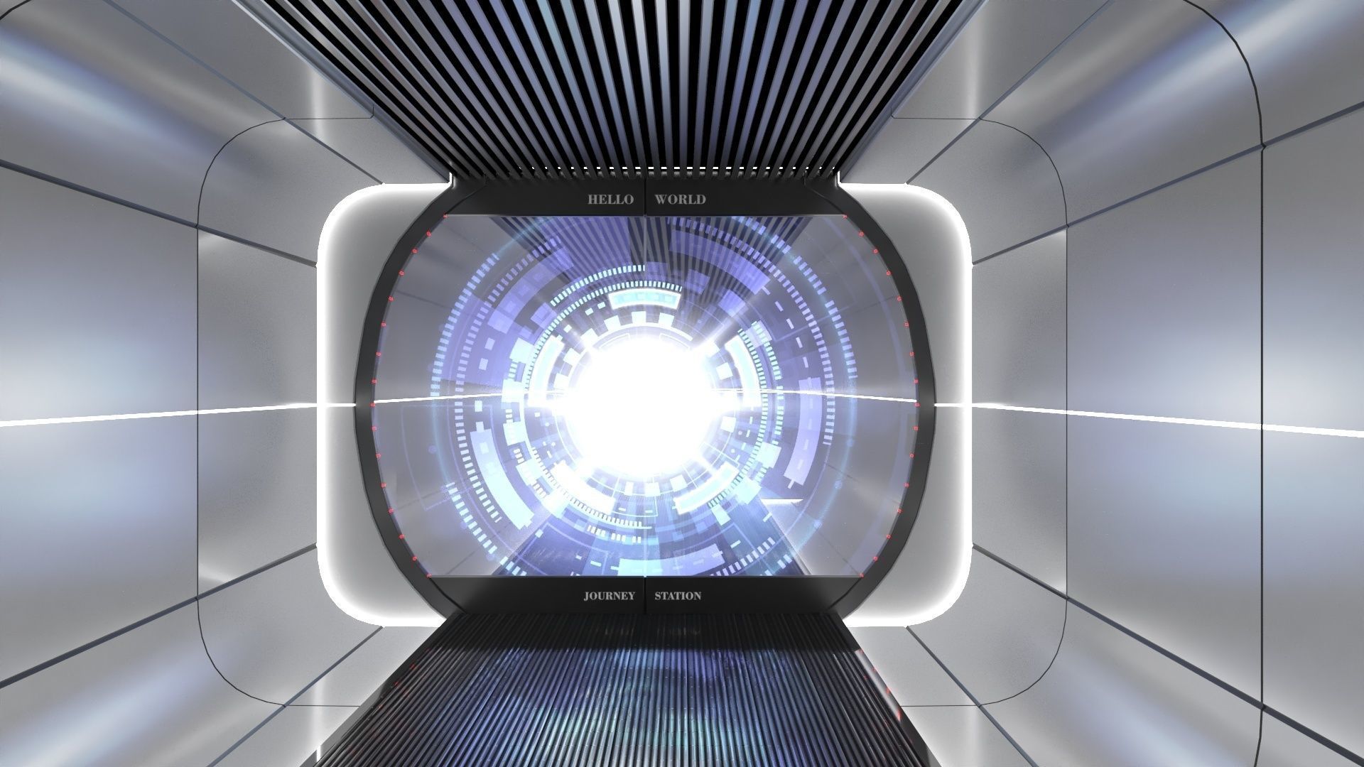 Sci-fi Hallway 3D model_62