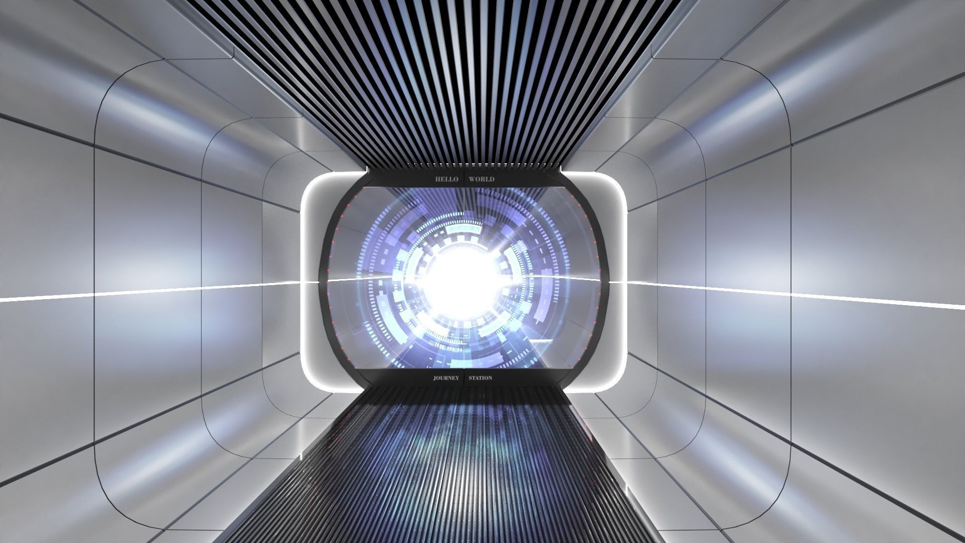 Sci-fi Hallway 3D model_55