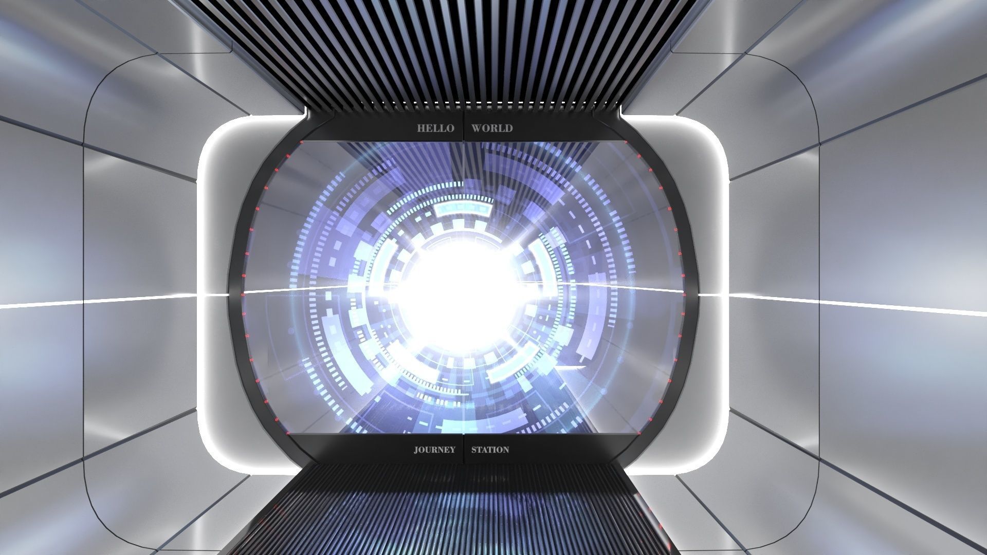 Sci-fi Hallway 3D model_67