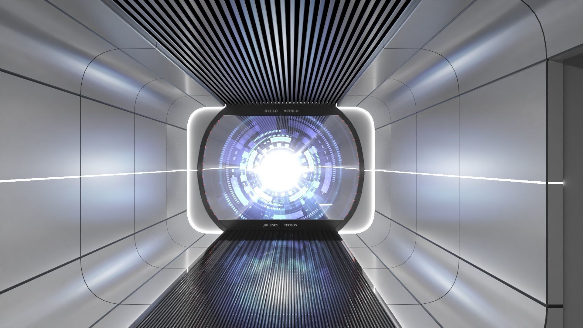 Sci-fi Hallway 3D model_54