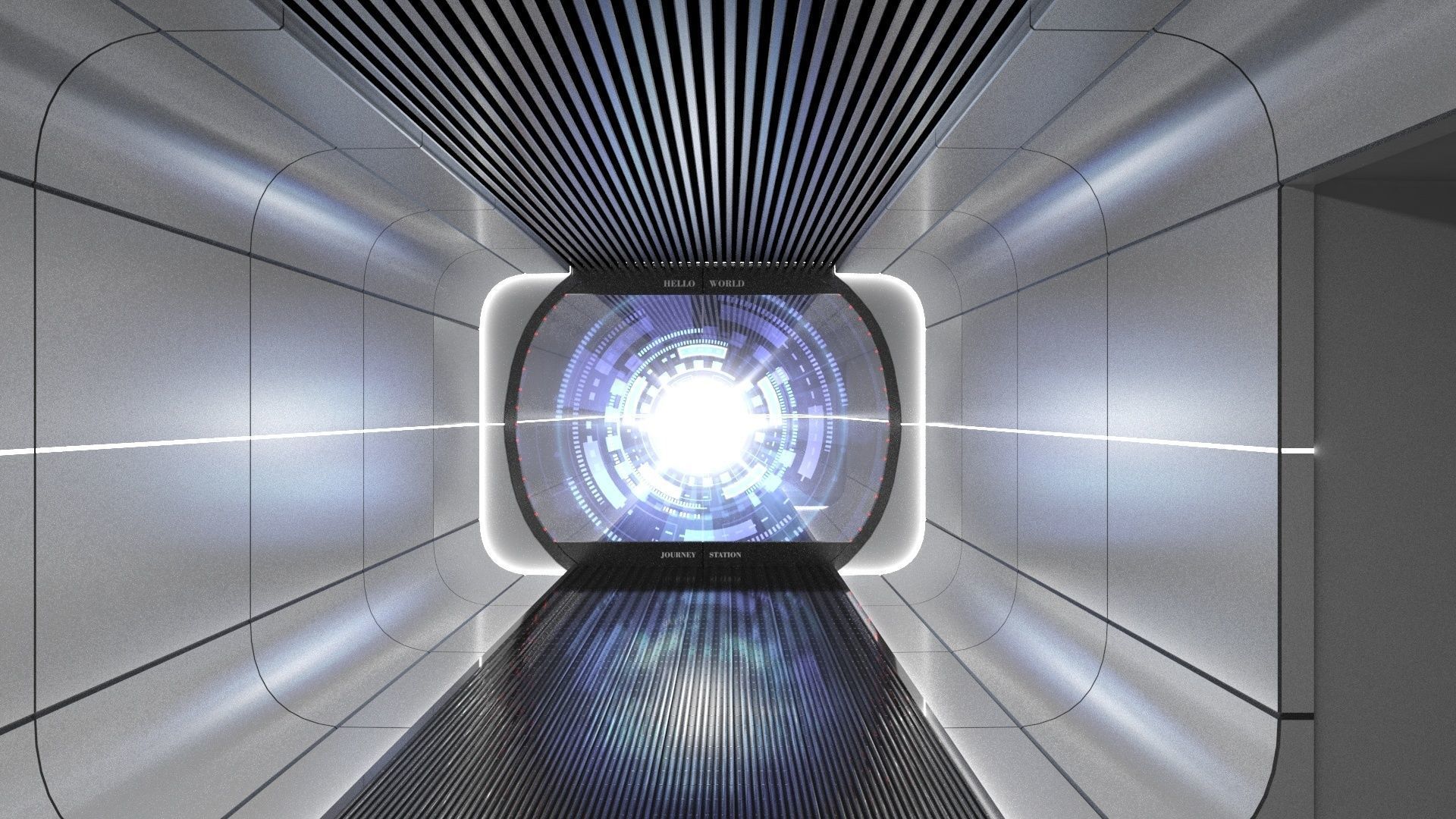 Sci-fi Hallway 3D model_20