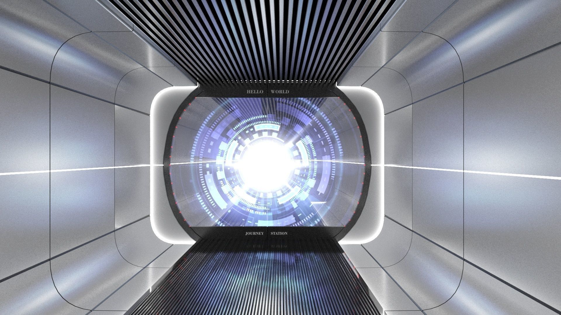 Sci-fi Hallway 3D model_26