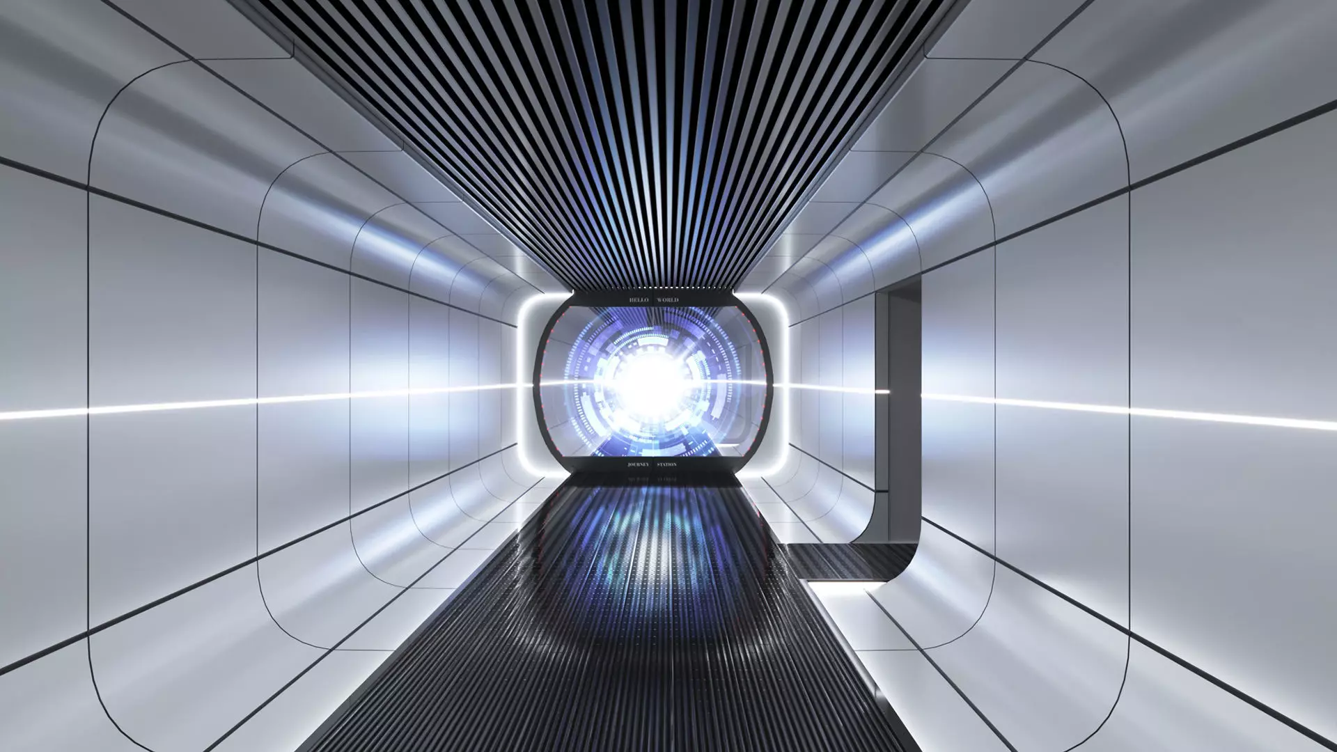 Sci-fi Hallway 3D model_0