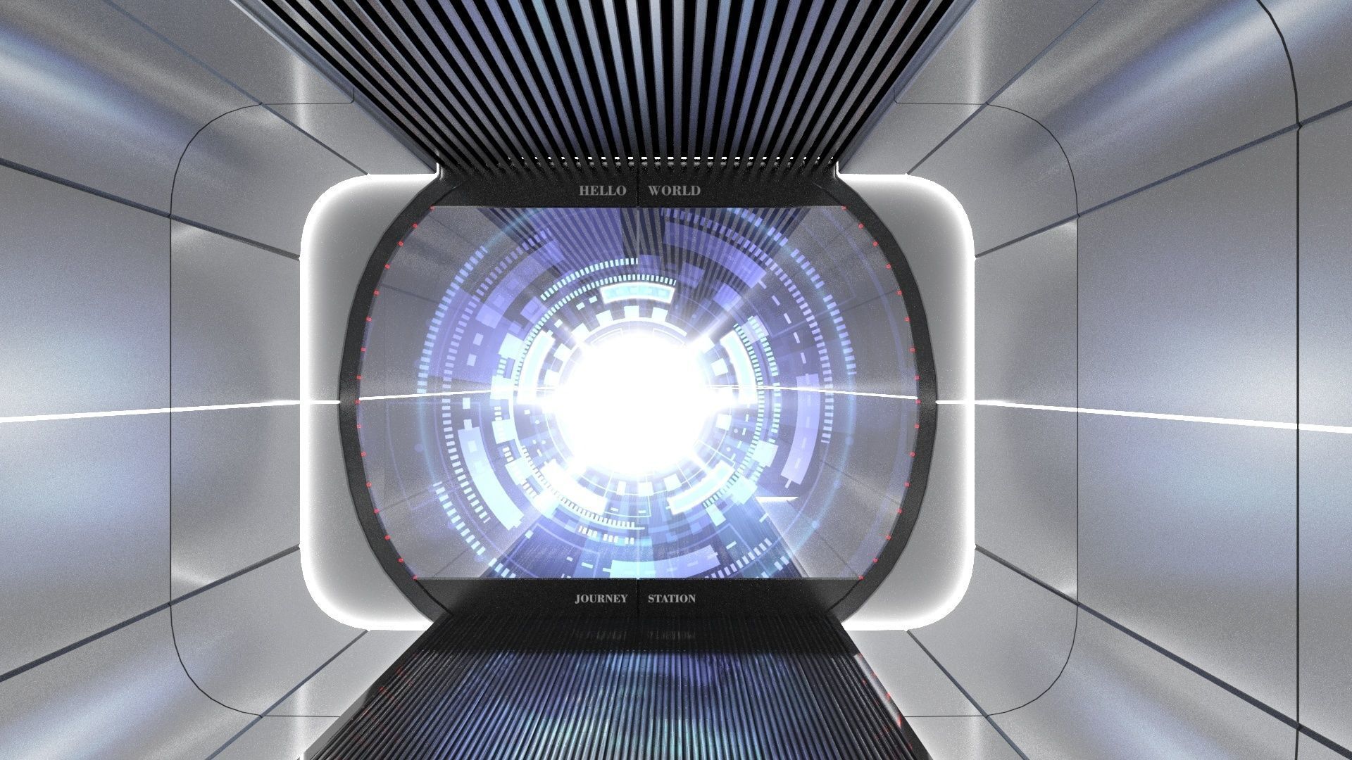 Sci-fi Hallway 3D model_30