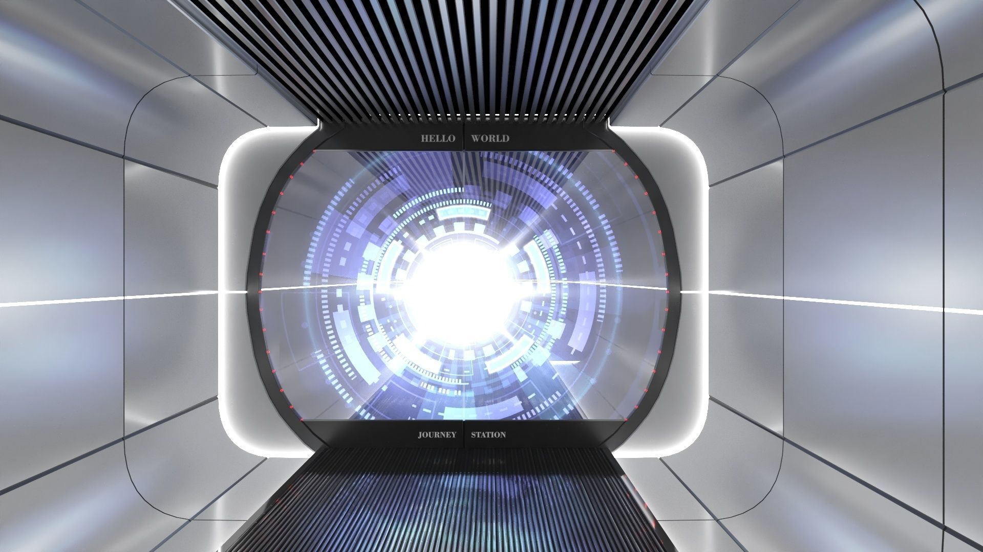 Sci-fi Hallway 3D model_63