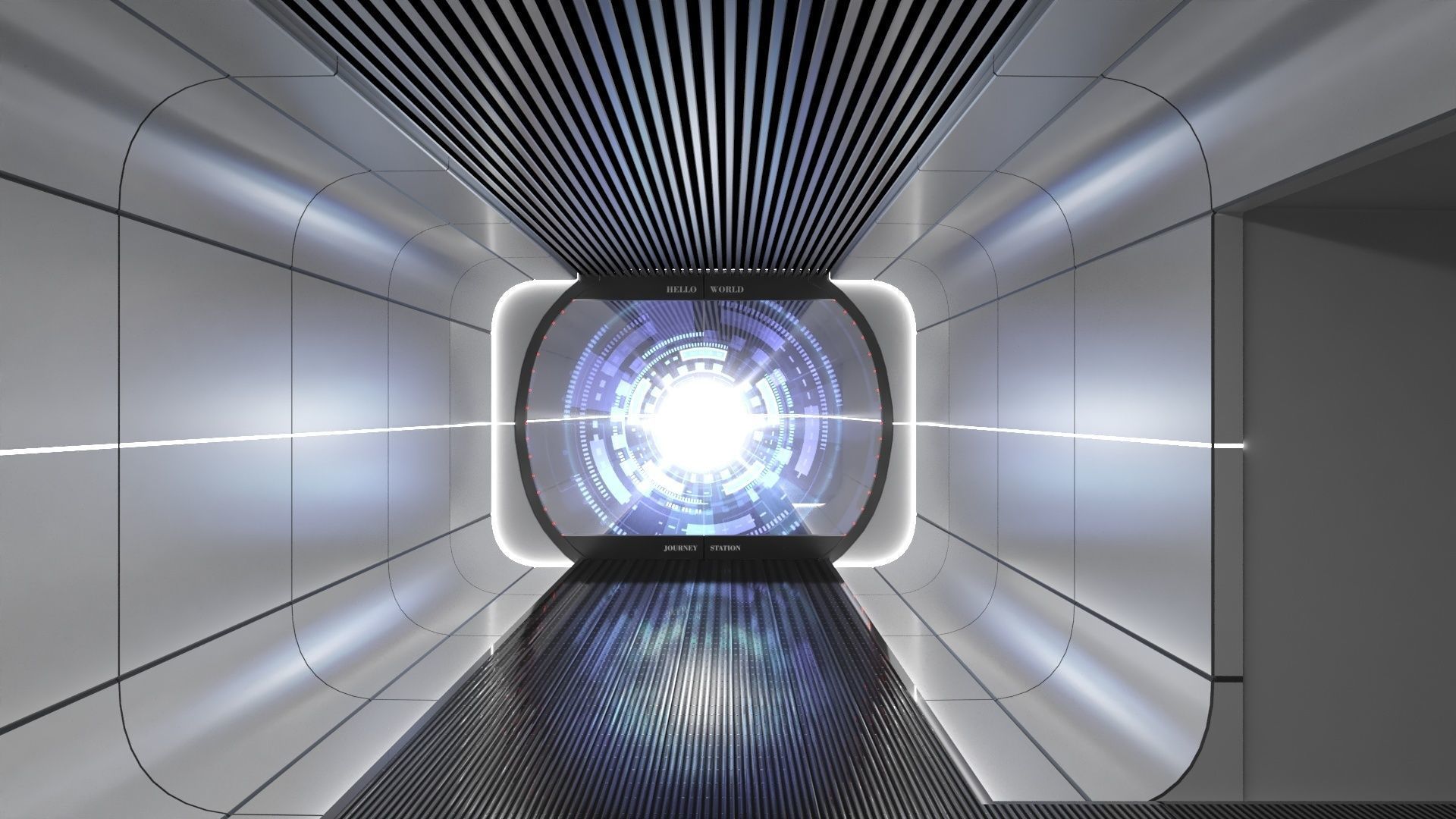 Sci-fi Hallway 3D model_52