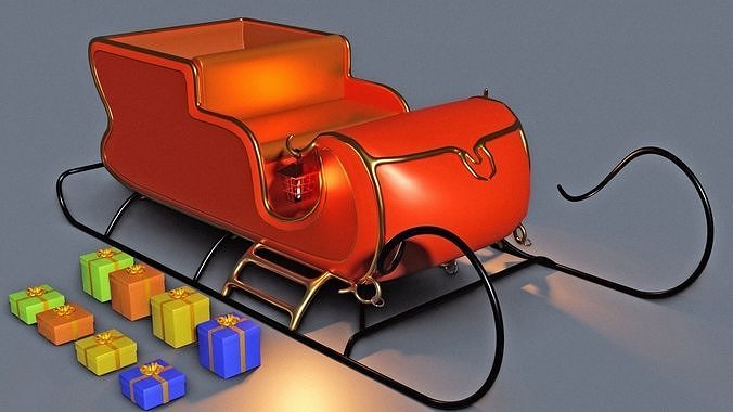 Santas Sleigh Free 3D model