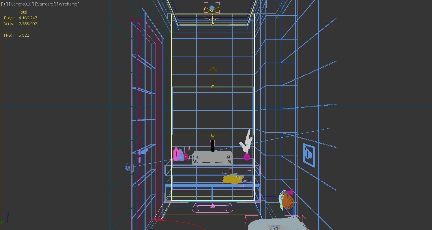 Bathroom Design Set 3D model Low-poly 3D model_3