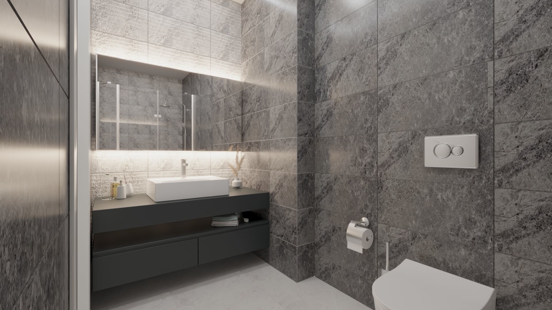 Bathroom Design Set 3D model Low-poly 3D model_1