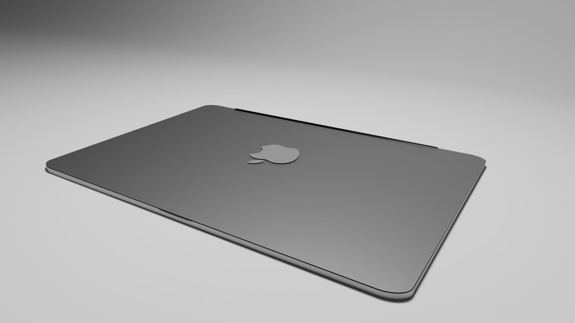 Macbook apple pro laptop swirl design 3D model_4