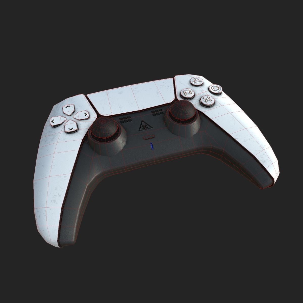 Gamepad Dualshock Low-poly 3D model_2