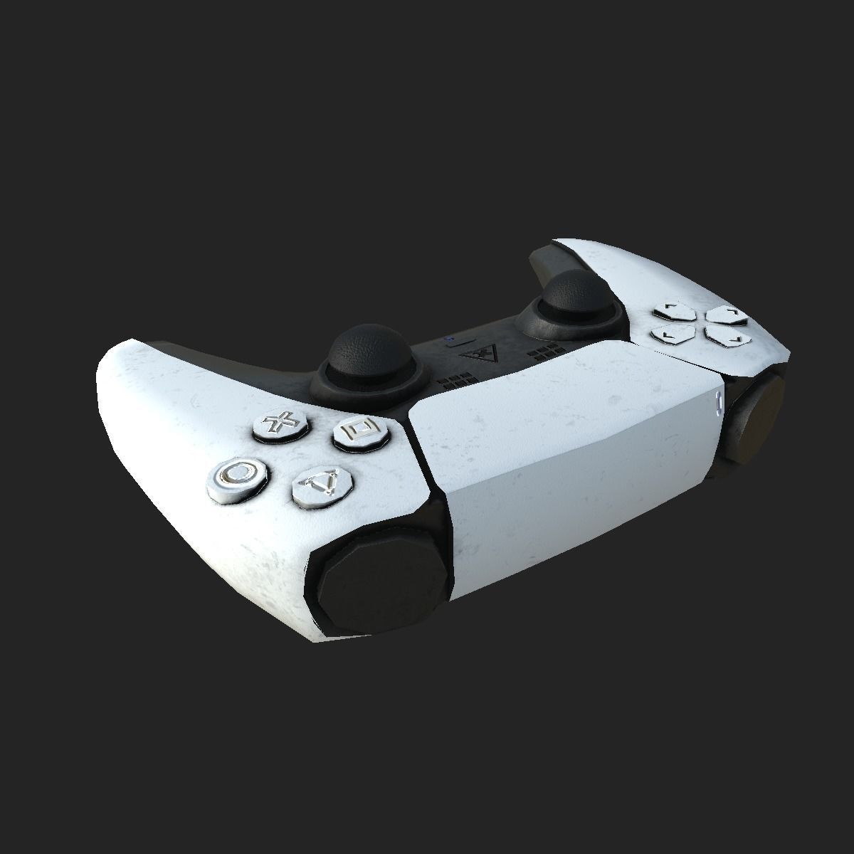 Gamepad Dualshock Low-poly 3D model_4