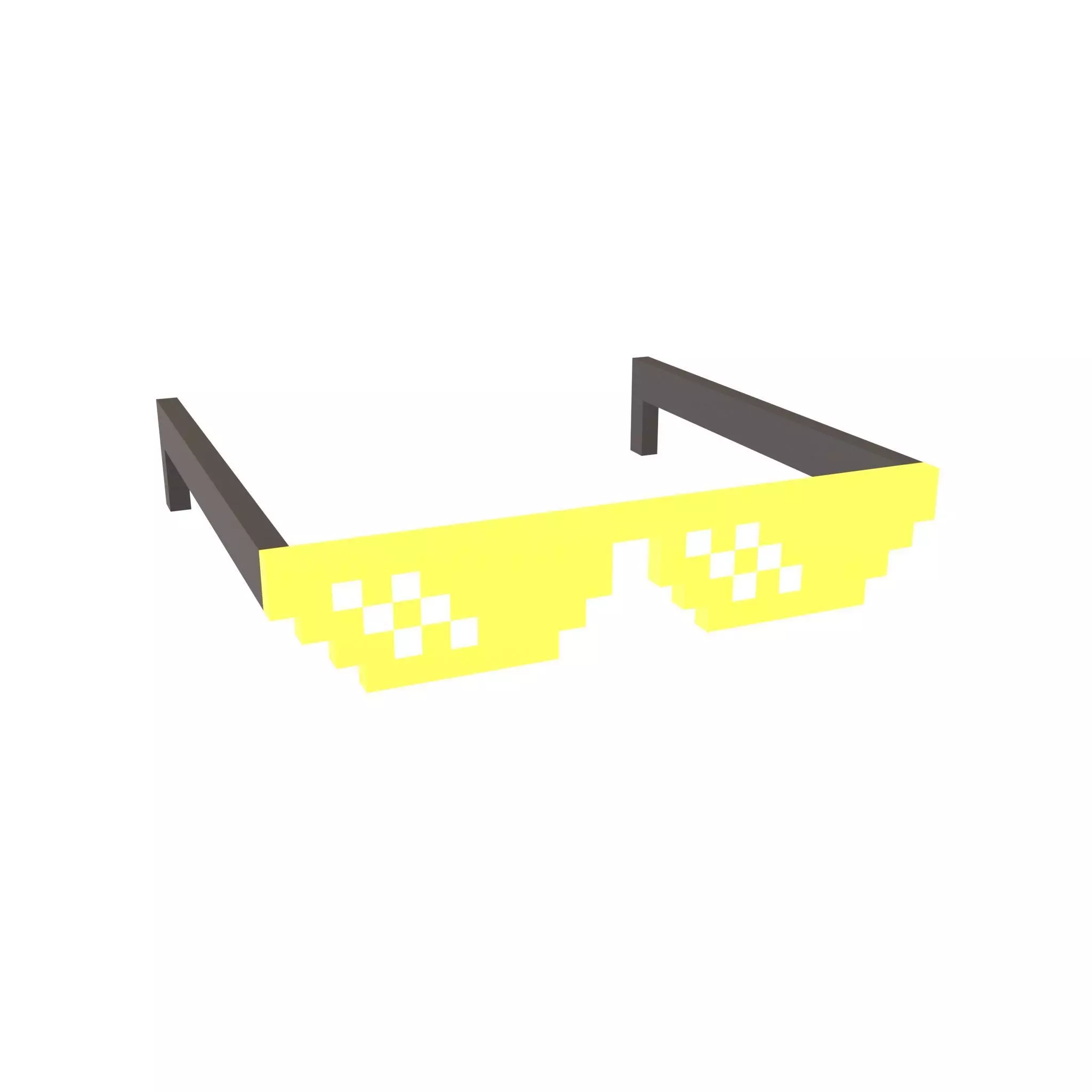 Pixel Sunglasses V1 005 Low-poly 3D model_0