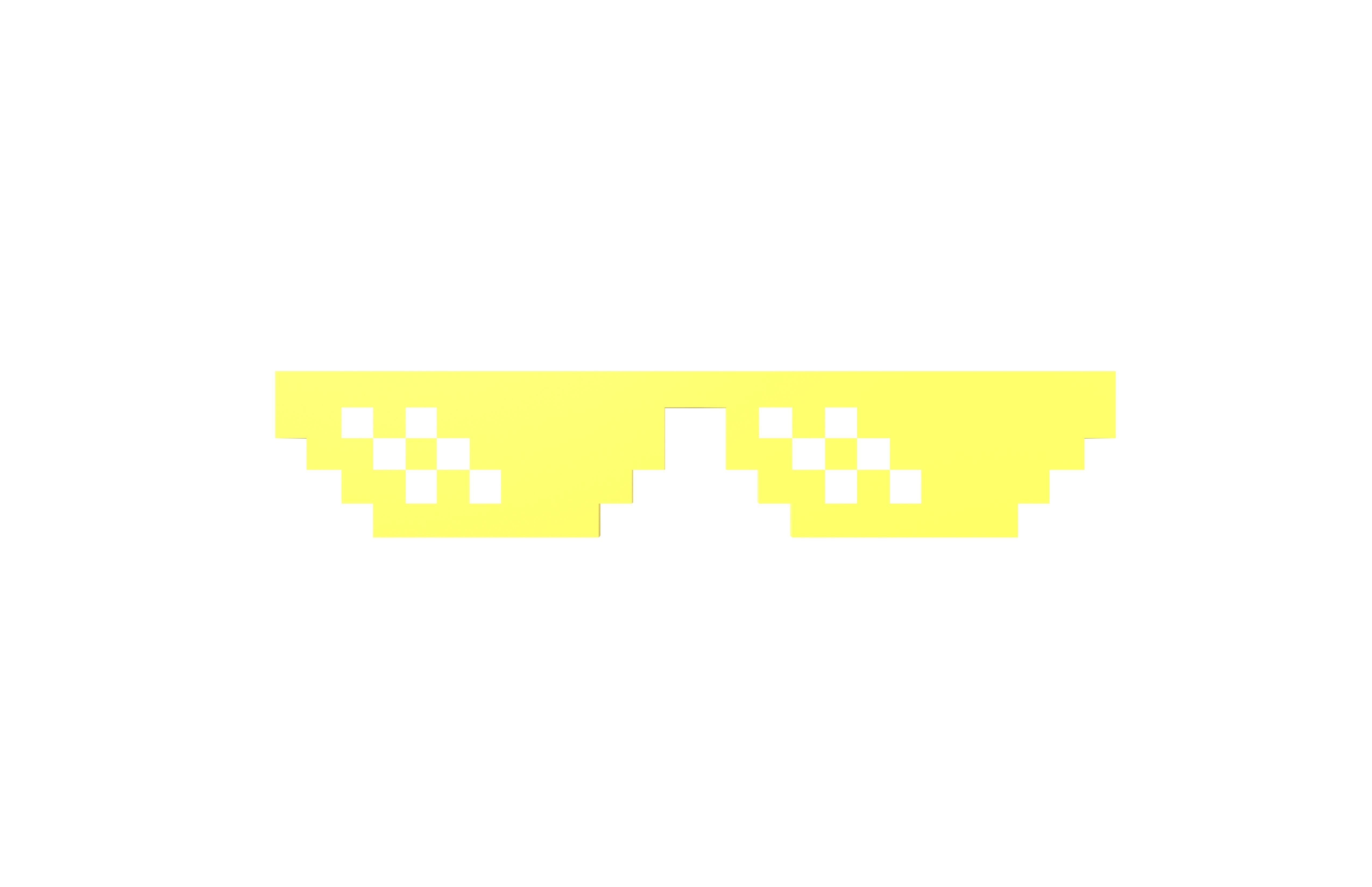 Pixel Sunglasses V1 005 Low-poly 3D model_1