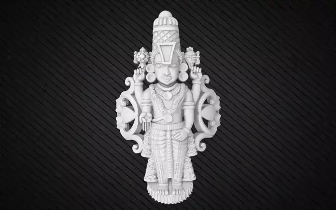 south India BALAJI ji ring 3D print model