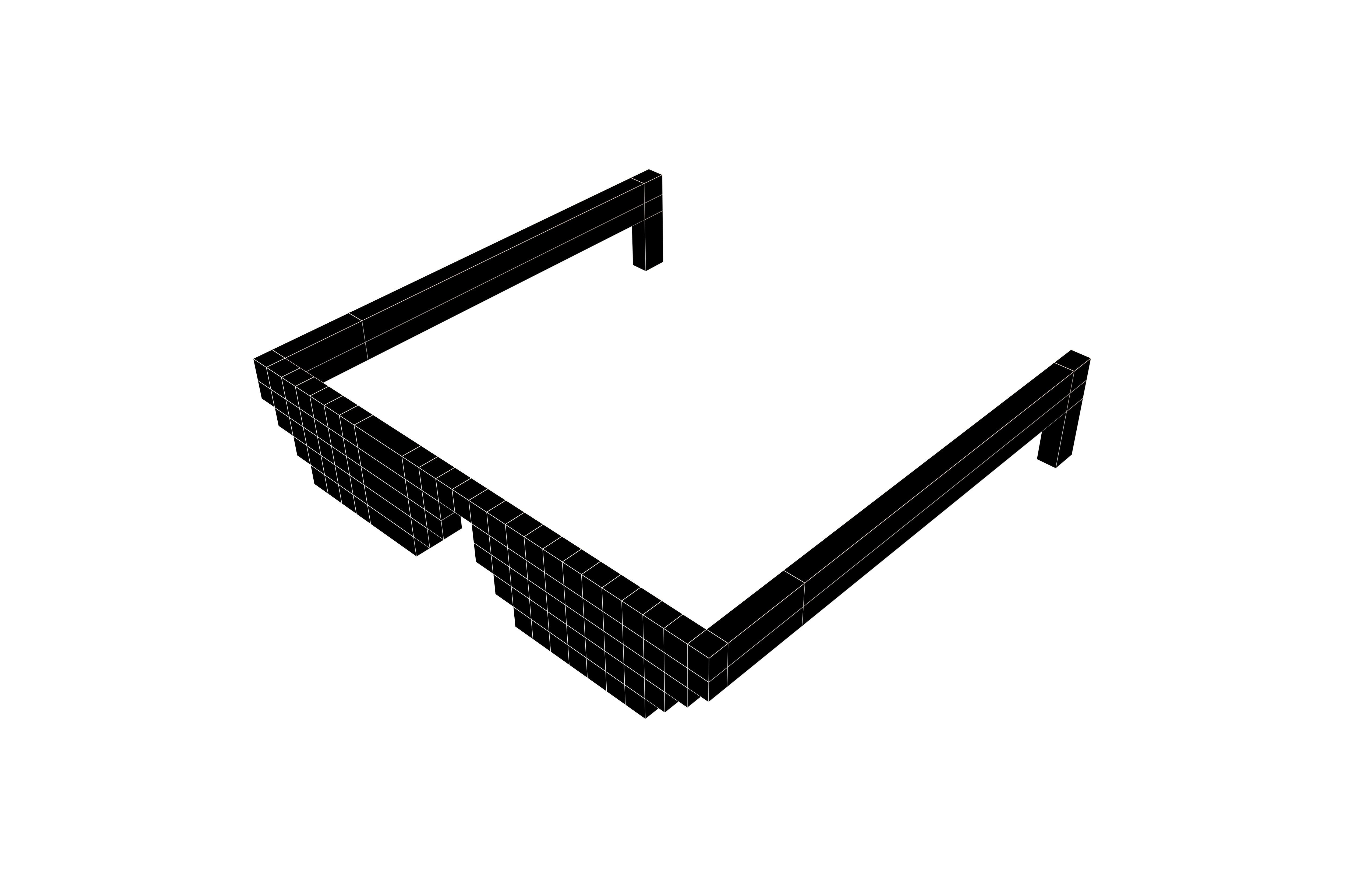 Pixel Sunglasses V1 007 Low-poly 3D model_6