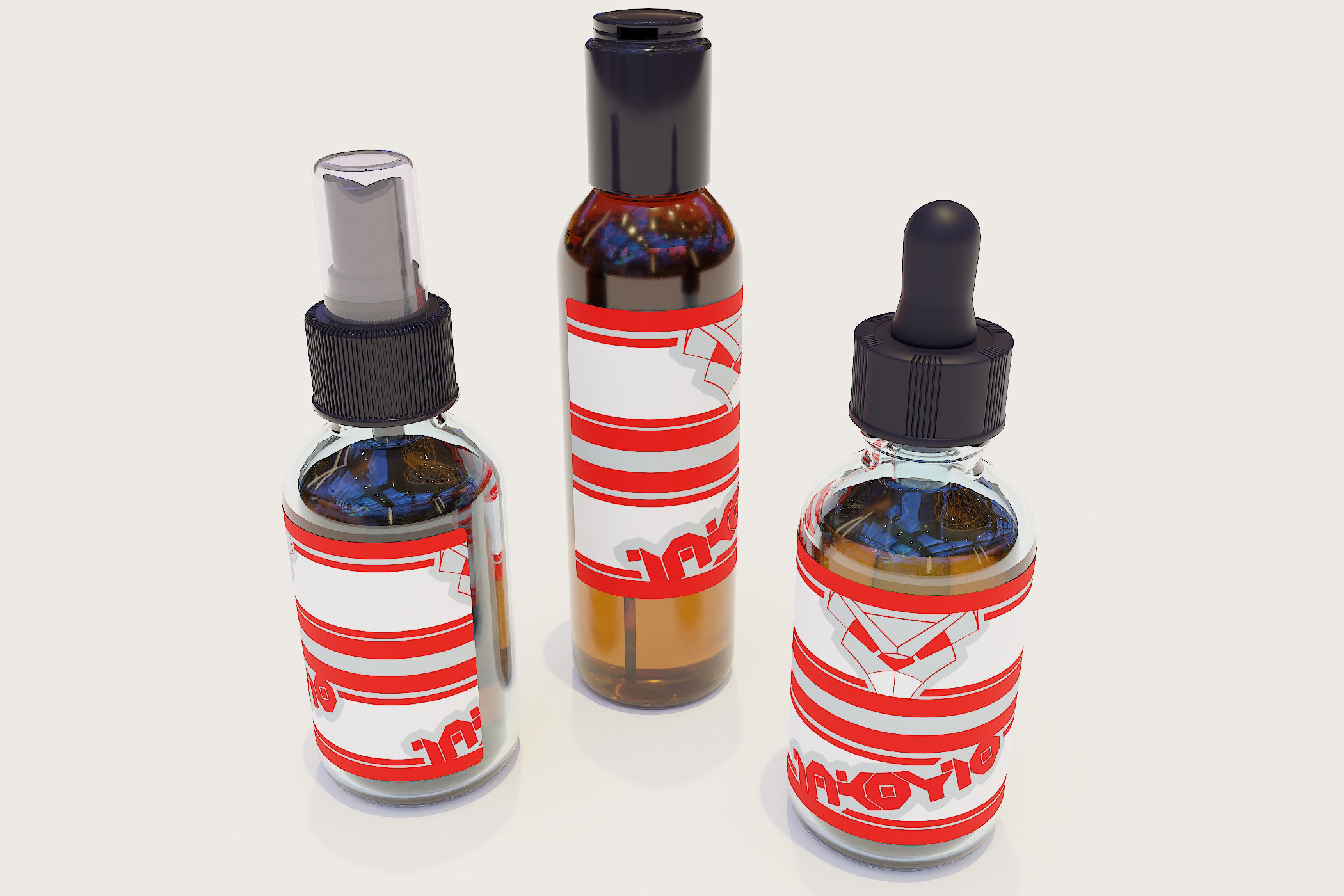 Bottles and cans Low-poly 3D model_12