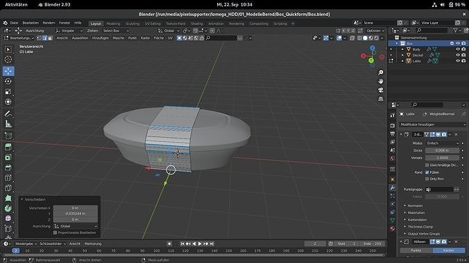 Salatbox container Free 3D model