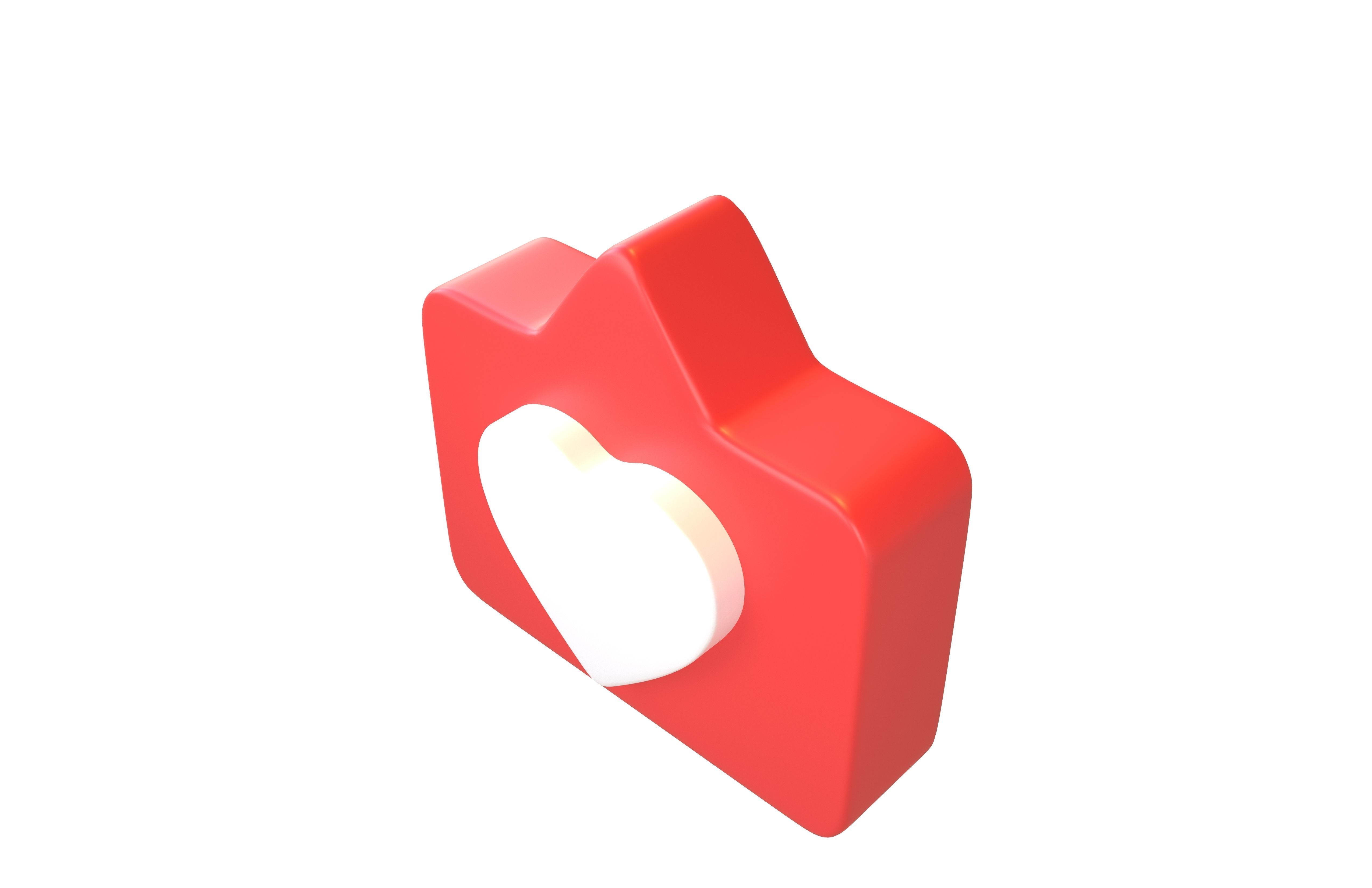 Socail Media Like v4 001 Low-poly 3D model_2