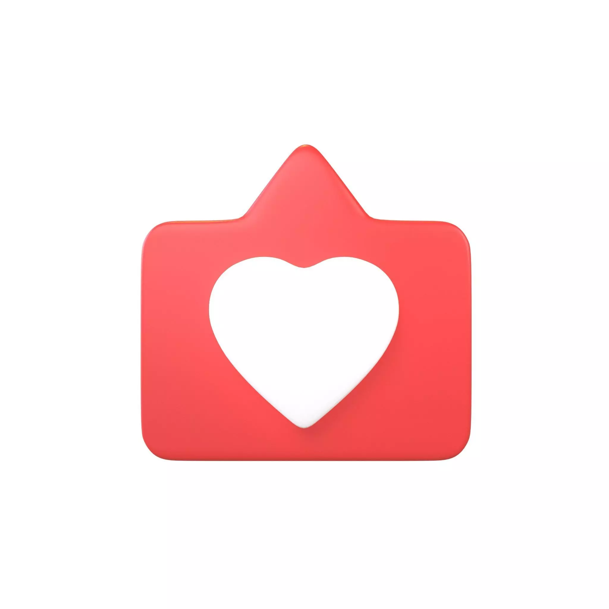 Socail Media Like v4 001 Low-poly 3D model_0