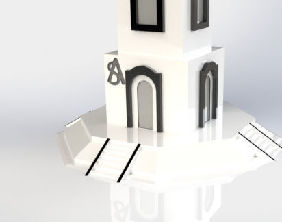The clock tower of Homs City 3D print model_1