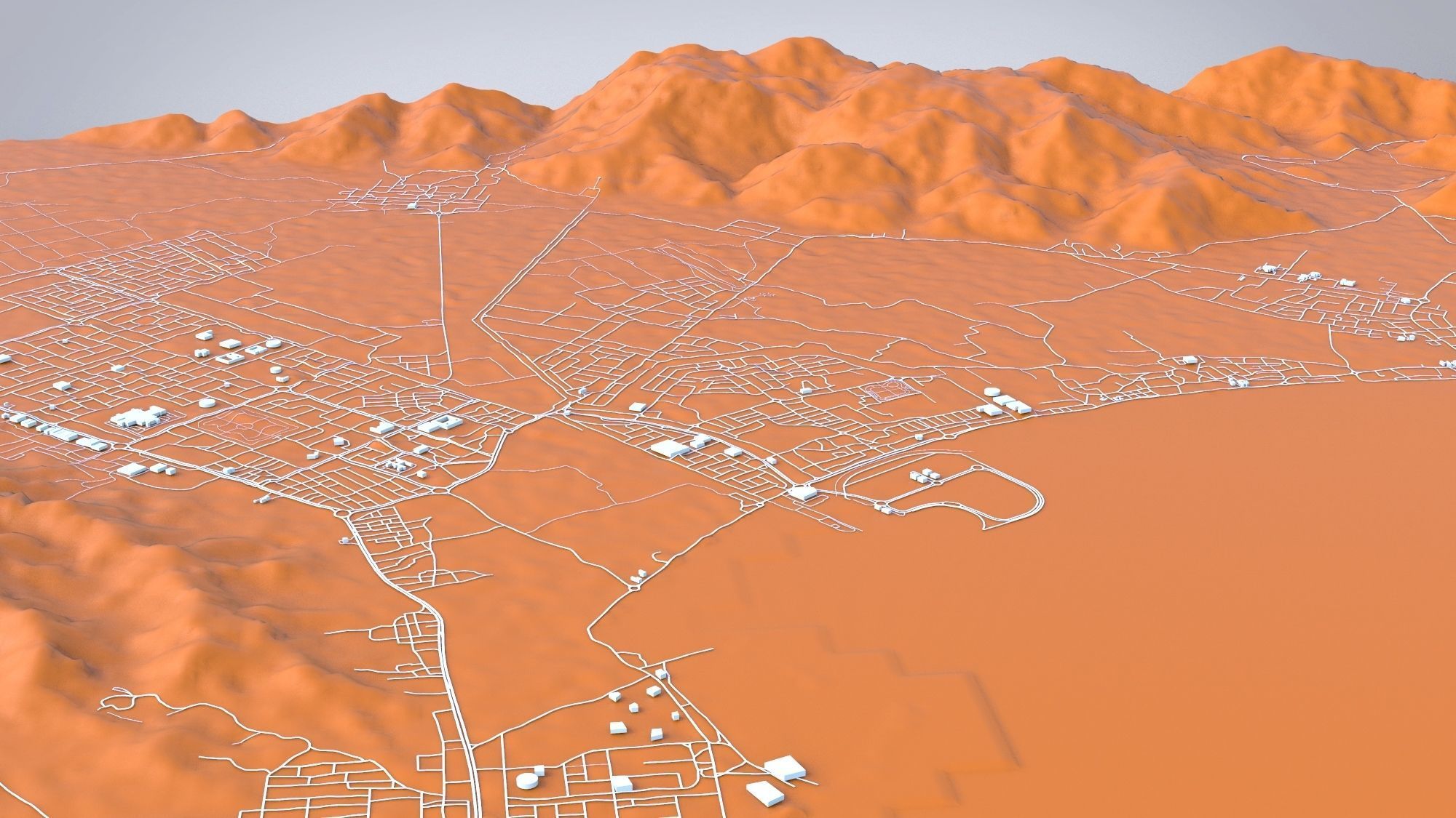 Cityscape Fujairah United Arab Emirates 3D model_10