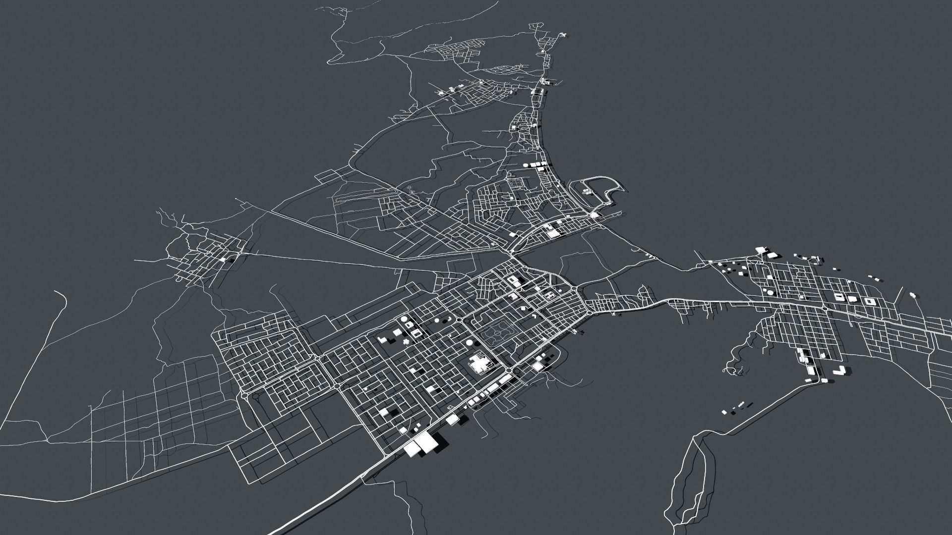 Cityscape Fujairah United Arab Emirates 3D model_6